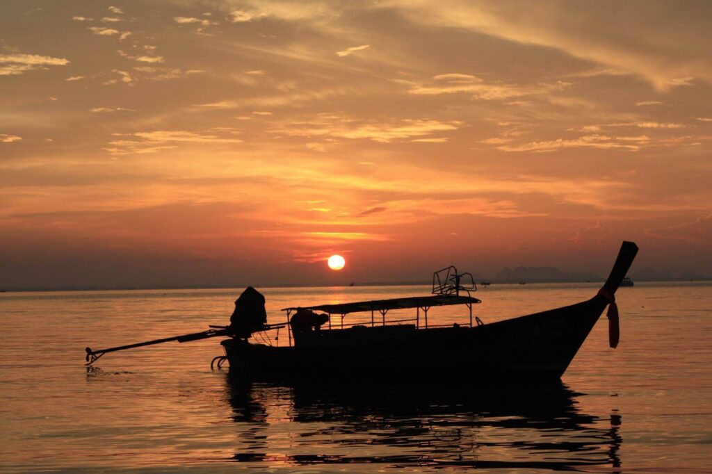 Thailand Longtail boat in sea