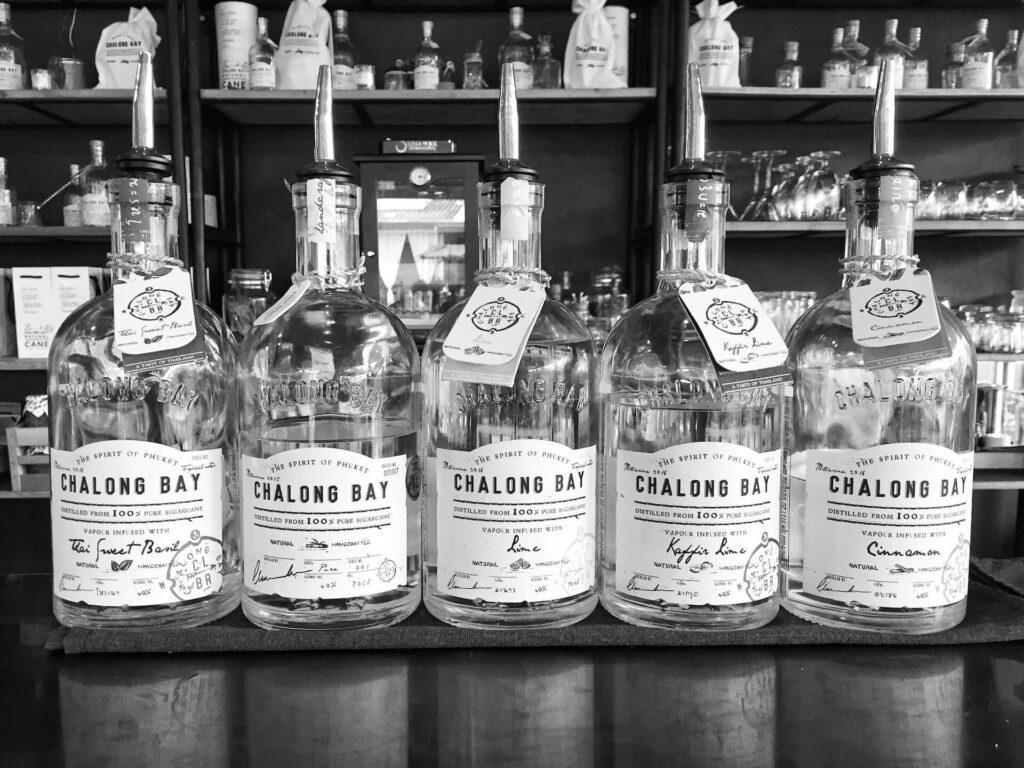 Chalong Bay Rum Distillery Bottles